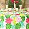 3 Pack Tropical Plastic Tablecloth, 54x108 inch Rectangle Hibiscus Floral Aloha Table Cover